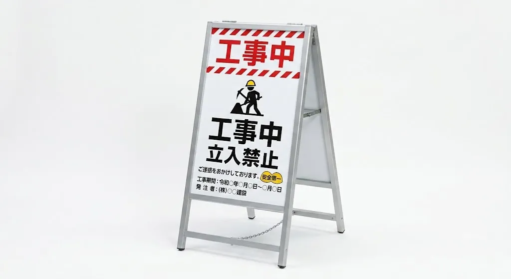 工事中のお知らせ看板